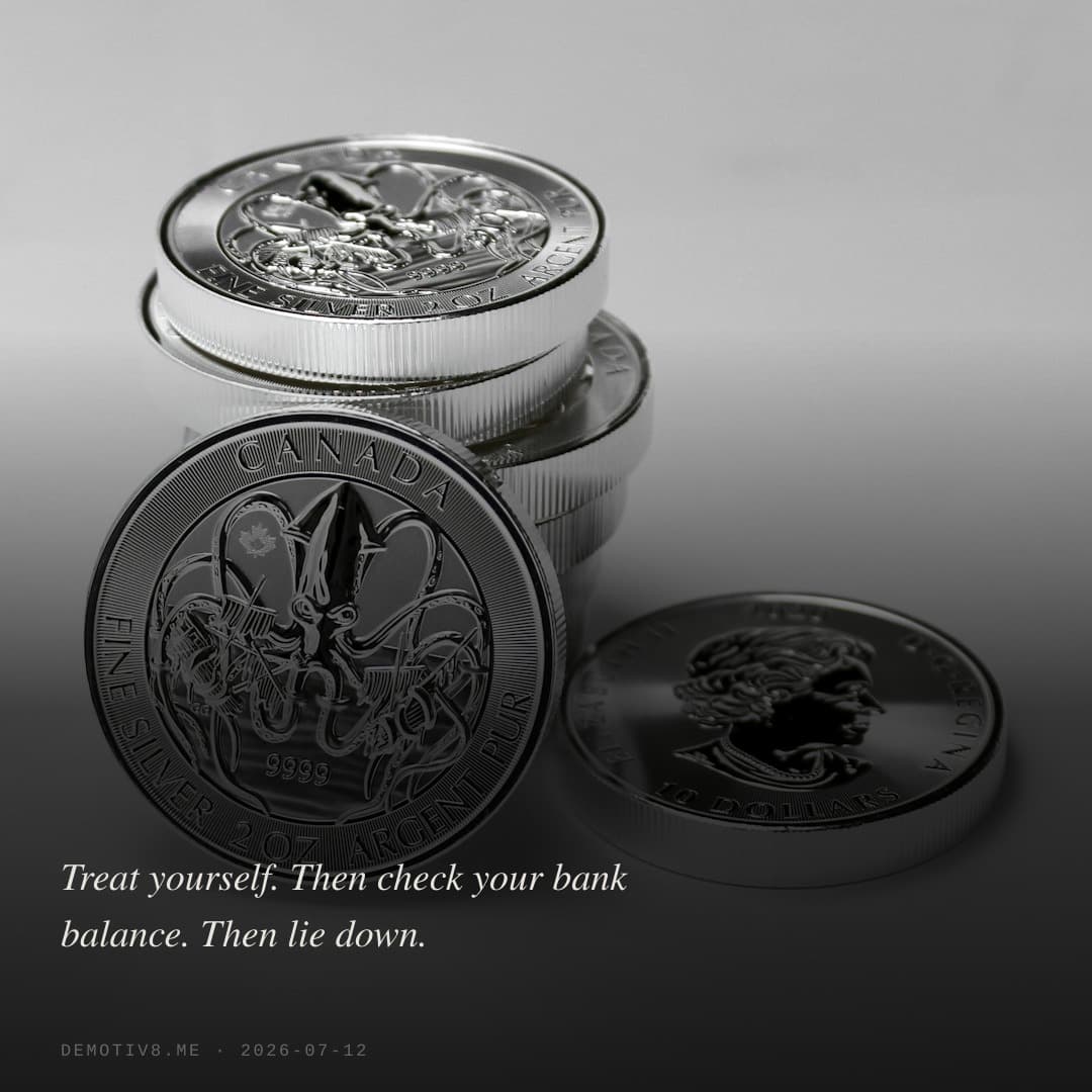 Treat yourself. Then check your bank balance. Then lie down.