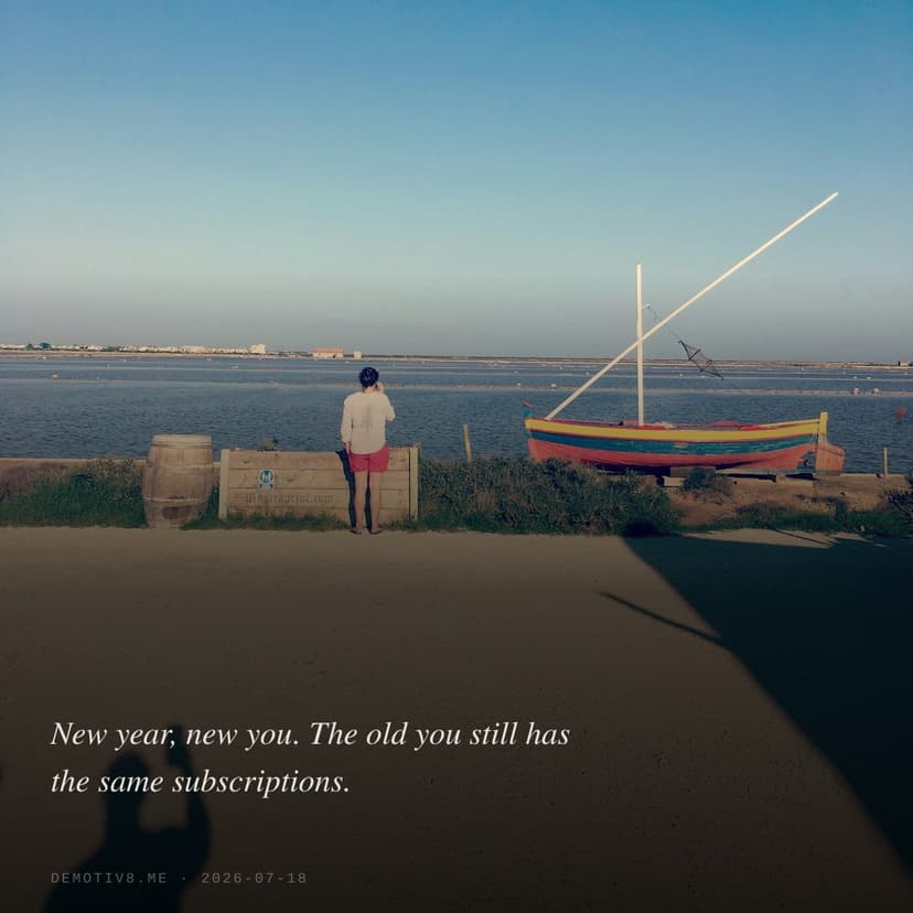 New year, new you. The old you still has the same subscriptions.