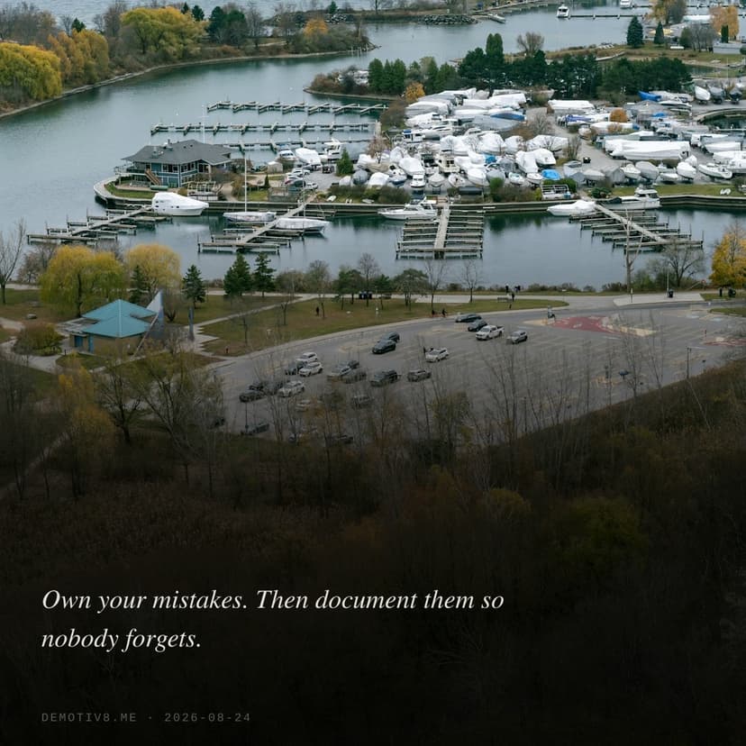 Own your mistakes. Then document them so nobody forgets.