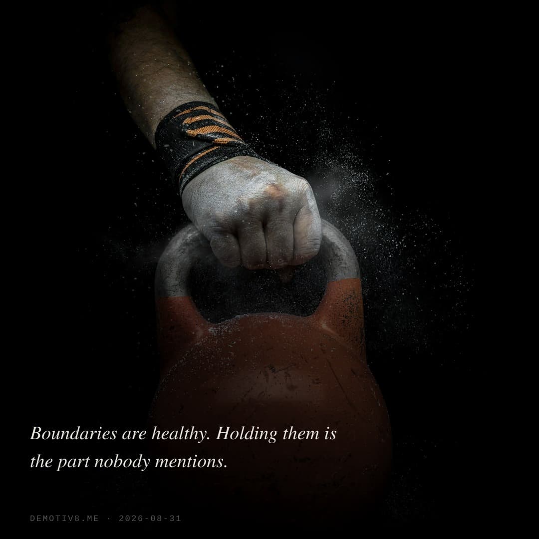 Boundaries are healthy. Holding them is the part nobody mentions.