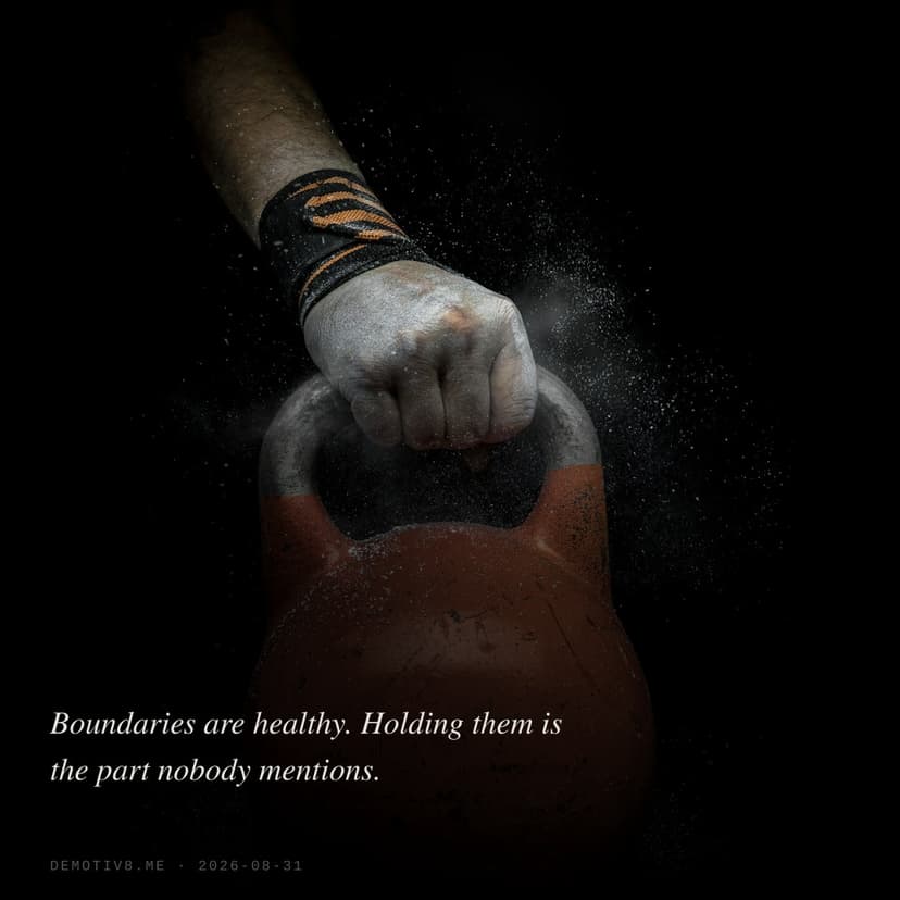 Boundaries are healthy. Holding them is the part nobody mentions.
