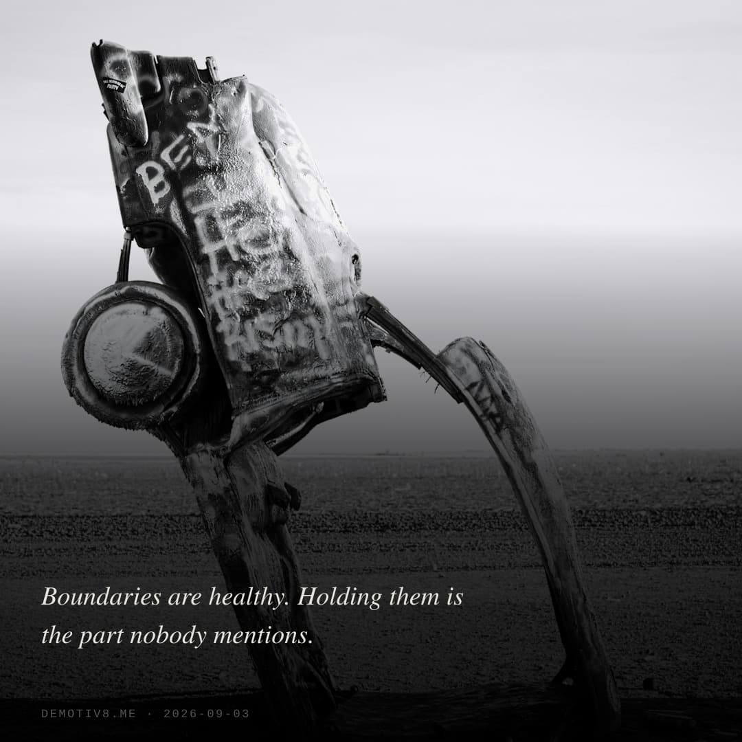 Boundaries are healthy. Holding them is the part nobody mentions.