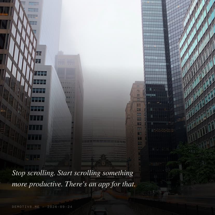 Stop scrolling. Start scrolling something more productive. There's an app for that.